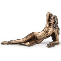 Escultura de Metal Tallada a Mano para Decoración de Jardín Interior Moderno, Estatua de Desnudo Femenino en Latón Fundido, Arte en Bronce