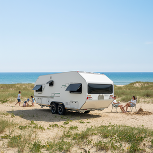 Nuevo Modelo de Caravana de Aluminio Moderno con Diseño Robusto, Tipo Lágrima, para Campamento, Viajes y Acampadas al Aire Libre - Product Image 1