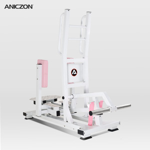 Máquina de abducción de cadera Aniczon F215 blanca y rosa, entrenador de piernas ajustable para gimnasio y equipo de fitness. - Product Image 4