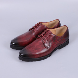 Scarpe da ufficio Slip-On di fascia alta da uomo Casual in pelle britannica scarpe da ufficio con motivo solido per feste Design elegante - Product Image 5