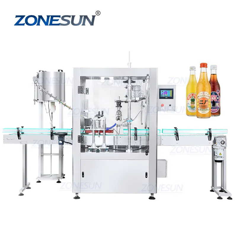 ZONESUN ZS-XG440Z Automatic Linear Single Head Olive Oil Liquor Wine Glass Bottle Pilfer Proof Ropp Capping Machine