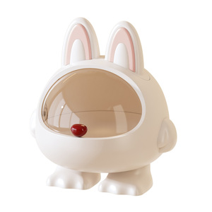 Cartoon Rabbit Jewelry Organizer With Lid Hair Accessories Storage Box For <b>Desk</b> Bedroom Use - Product Image 4