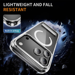 Nuova Custodia per Cellulare Trasparente Antiurto Impermeabile Antigraffio con Supporto <span class=keywords><strong>a</strong></span> 45 Gradi in Materiale TPU+PC Magnetico per 17 - Product Image 6