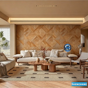 Paneles de Madera 3D de Cedro de Lujo Art Deco 100% Pino para Dormitorio Principal, Retiro, Arte Mural Interior Residencial de Alta Gama - Product Image 2