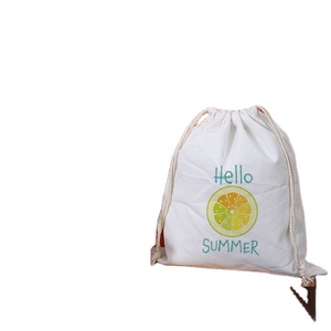 Bolsa de Regalo Pequeña Promocional Ecológica Reutilizable con Logotipo Personalizado Impreso, Bolsa de Tela de Algodón con Cordón - Product Image 1
