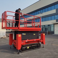 Plate-forme élévatrice à ciseaux sur chenilles automotrice mobile de 4m à 14m