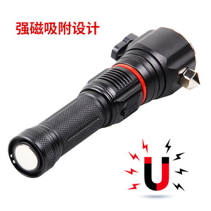 ไฟฉายแบบชาร์จไฟได้ XHP50 LED ไฟฉุกเฉินพร้อมค้อนนิรภัย ฐานแม่เหล็ก ชาร์จแบบ Type C โหมด SOS - Product Image 2