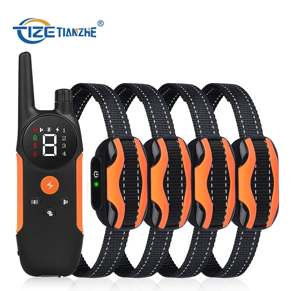 Best Quality 2000 Feet 4 dogs Waterproof E-Collar Remote Electric Control Pet Shock Collar Dog Training Collar