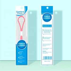 Nettoyant buccal grattoir à langue en silicone coloré de marque privée brosse de nettoyage grattoir à langue en plastique pour éliminer la mauvaise haleine - Product Image 3