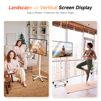 Pantalla Inteligente Portátil LCD de 24 Pulgadas con Android/Windows, Batería de Alta Capacidad, Resolución 1080P, Compatible con WiFi, para Interiores y Tiendas Minoristas