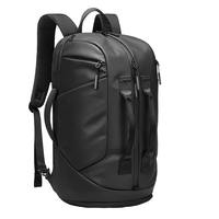 Ransel Notebook bergaya uniseks, tahan air Oxford 20-35L Arcuate tali bahu mode perjalanan olahraga poliester lapisan ritsleting