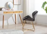 Chaise de salle à manger moderne de luxe en velours, pieds en bois chromés, capitonnée en losanges, chaise de loisirs rembourrée, mobilier de maison, salon, hôtel