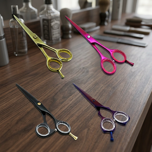 ASAP Juego de Tijeras de Peluquería de Acero Inoxidable para Diestros, Tijeras Afiladas para Cortar y Entresacar Cabello, Base Hueca, Mango Corto de 5 Pulgadas, Papel - Product Image 3