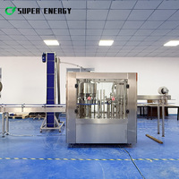 Ligne d'embouteillage d'eau minérale pure en verre entièrement automatique, système de production complet à petite échelle avec codage laser