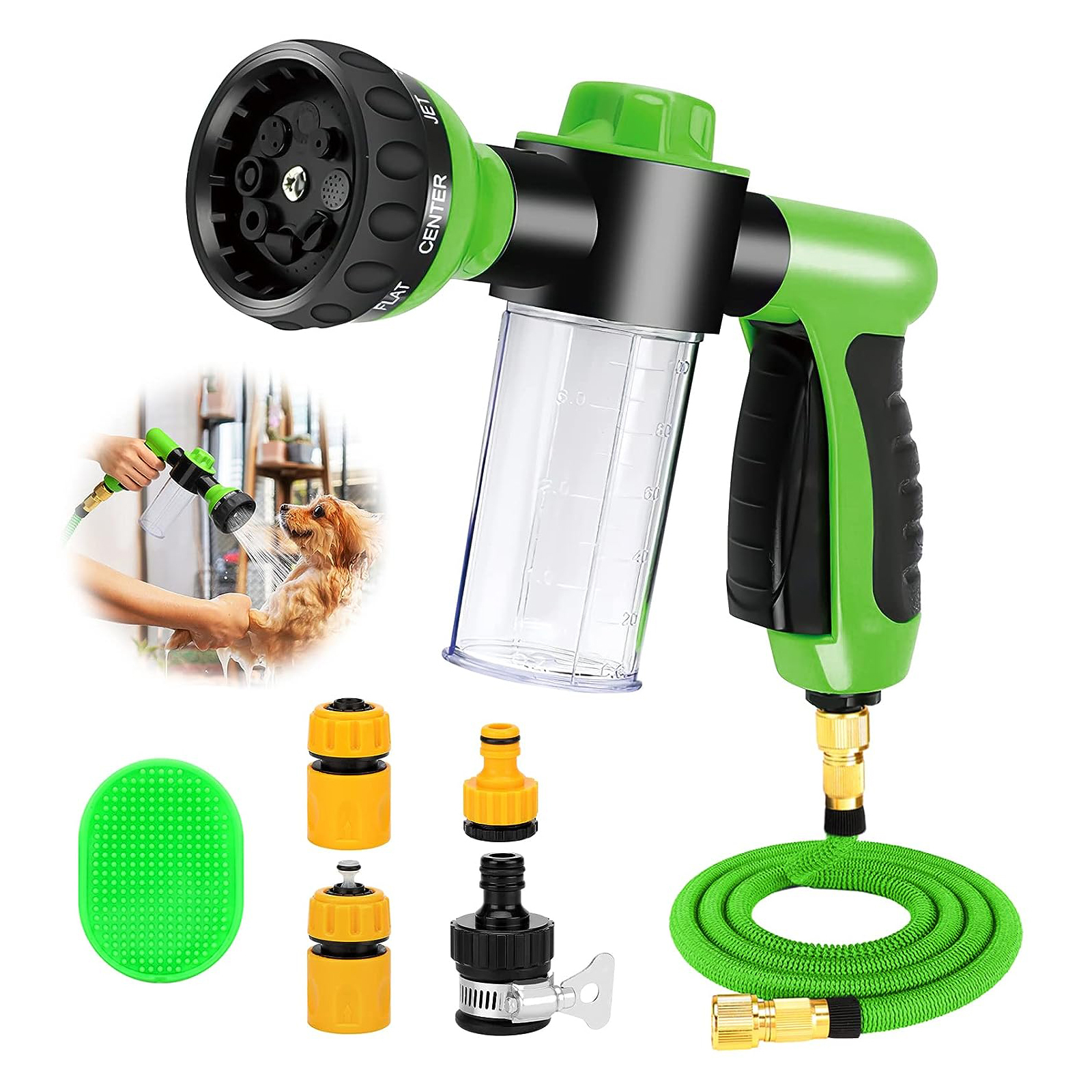 Buse De Tuyau D'arrosage Multifonction - Pour Douche Animaux, Lavage Voiture, Arrosage Plantes