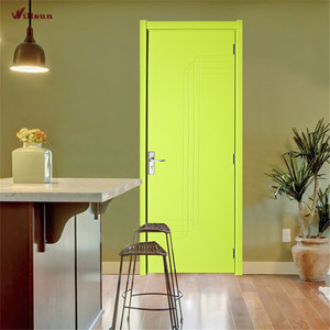 Precio barato colorida pintura madera puerta <span class=keywords><strong>de</strong></span> la habitación interior en la India - Product Image 5