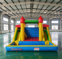 Toboggan gonflable en PVC écologique pour enfants, grand toboggan gonflable d'extérieur pour location événementielle, logo et taille personnalisés pris en charge