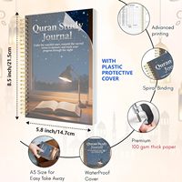 Agenda Diaria Personalizada en Árabe, Cuaderno con Páginas Rayadas, Encuadernación en Espiral, Cubierta de Tela Cosida con Hilo, Tapa Dura