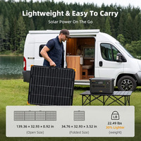Panneau solaire ETFE pliable portable 500W monocristallin haute efficacité pour station d'alimentation extérieure CE ROHS