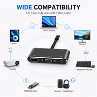 Hub USB C 5 en 1, adaptateur multiport HD 4K VGA 1080P, USB 3.0 5 Gbps, charge PD, prise audio pour MacBook Pro, ordinateur portable