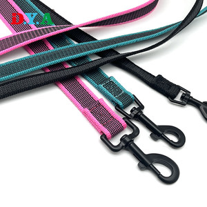 Colorful Nylon Webbing Polyester Custom Dog Leash Printed Logo Dog Collar And Leash Set Luxury For Dog Training