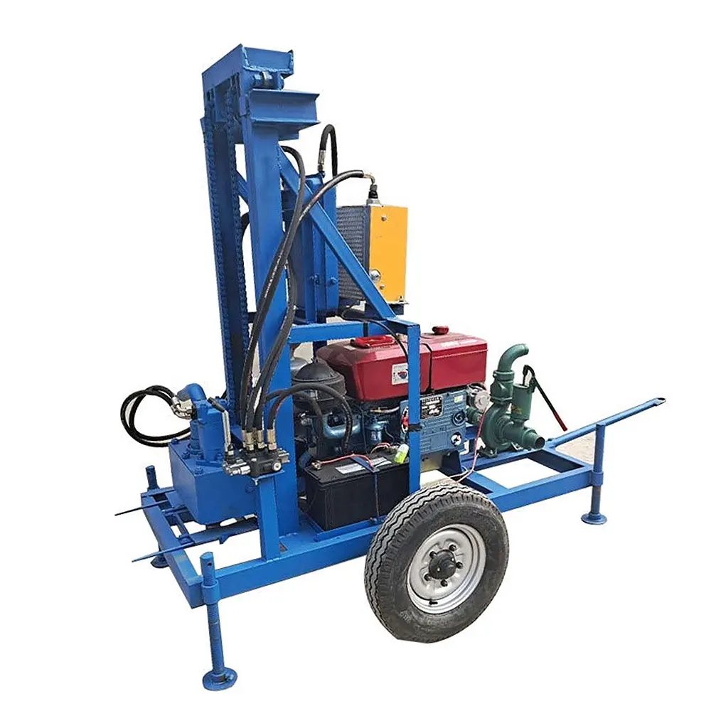Hot Selling Multifunction Borehole Water Well Drill Rig Rotary Borehole Water Well Small Rocks Drilling Rig