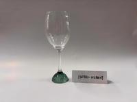 Verre à vin en cristal coloré Raymond Tulip 350 ml, verrerie artisanale au design contemporain, base bleu lac pour service à vin