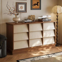 Nouvelle commode à neuf tiroirs en bois massif de style chinois, armoire de rangement multifonctionnelle pour chambre à coucher, salon