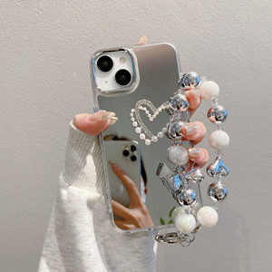 Elegante funda protectora de espejo acrílico de nuevo diseño para Apple Pro Max para iPhone 13/16 Love Phone Case que incluye agarre para teléfono - Product Image 2