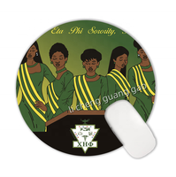 Tapis de souris rond personnalisé Chi Eta Phi Rho Sorority, base en caoutchouc antidérapante, accessoires informatiques, vente chaude