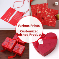 Meistverkaufter Maßgefertigter A4 Chinesischer Roter Karton Doppelseitiges Dickes Rotes Papier für Hochzeitseinladungen Grußkarten Druck Handarbeit