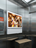 Écran LCD d'ascenseur Android 21,5 pouces Écran mural Wasmo Affichage numérique Vidéo Écrans publicitaires
