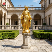 Statue de Jésus de la Divine Miséricorde en bronze grandeur nature, sculpture religieuse en métal avec main de bénédiction pour la décoration de l'église et du jardin