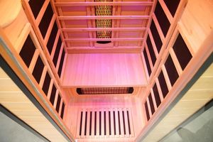 Sauna infrarouge Polar Aurora pour 1 personne, sauna intérieur contrôlable à distance, chauffage à faible EMF, luminothérapie 9 couleurs - Product Image 5