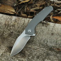 Poignée en alliage de titane personnalisable M390 Lame EDC Couteau de poche pour le camping de qualité bricolage avec support OEM