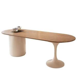Juego de Mesa y Sillas de Madera Sólida Color Crema, Muebles Minimalistas de Lujo para Sala de Estar, Aptos para Balcón - Product Image 5