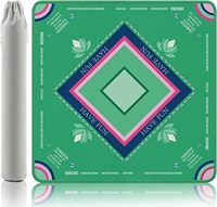 Housse de table de mahjong verte, tapis de table en caoutchouc durable, motif imprimé, antidérapant, réduction du bruit, pliable pour 4 joueurs, jeu de mahjong