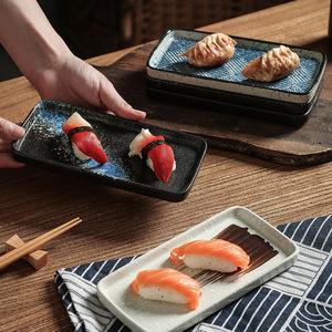 Logotipo personalizado 13 pulgadas lujo boda rectángulo porcelana vajilla bandeja para servir comida plato de gres japonés plato de cerámica <span class=keywords><strong>sushi</strong></span> - Product Image 3