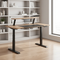 Bureau de travail électrique moderne pour ordinateur, réglable en hauteur, pour personnel, poste de travail assis-debout, table d'étude, mobilier de bureau