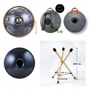 JELO Pan à main en acier inoxydable T-12 22 pouces Instrument de percussion musicale pour débutants avec 10 notes Logo personnalisé Tambour à langue Pan à main - Product Image 2