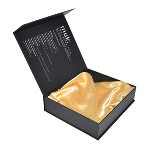 Cardboard Box For Gift Custom Paper Cardboard Magnet Folding Black Magnetic Gift Box With Satin For Swimsuit Bikini Lingerie Apparel Packaging Boxes