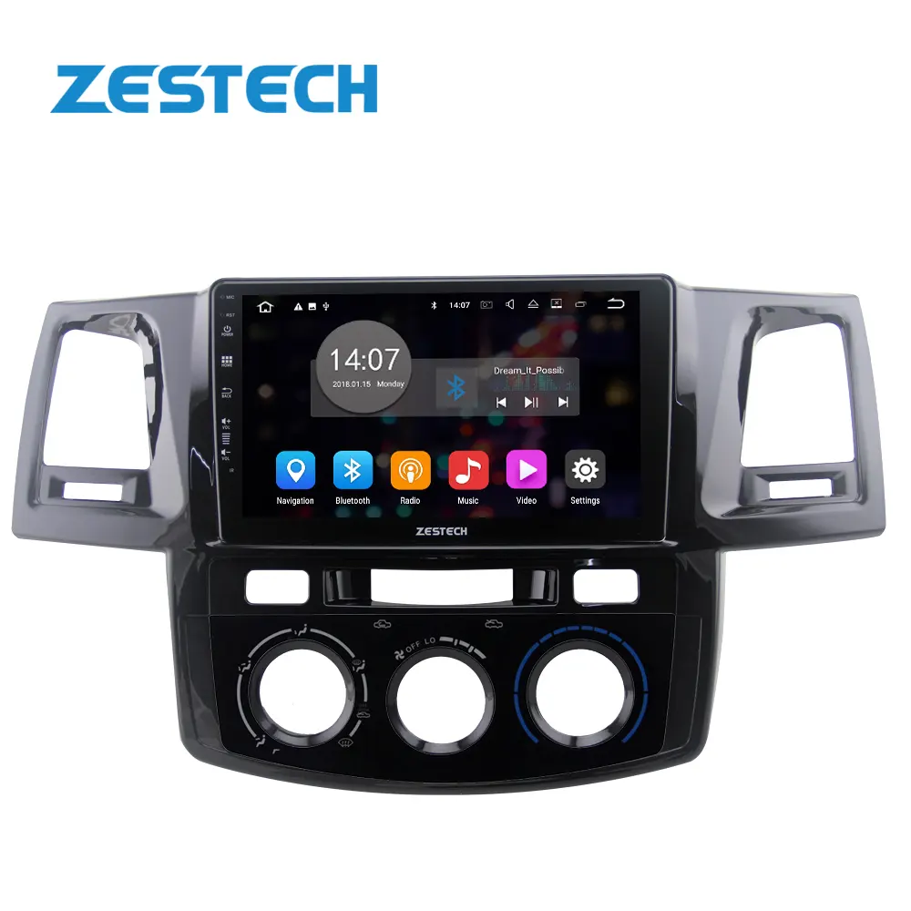 ZESTECH-reproductor multimedia PX5 de 9 "para Toyota Hilux, autorradio estéreo con dvd, Android 10, dvd, dvd, navegación, para modelos 2007 a 2014