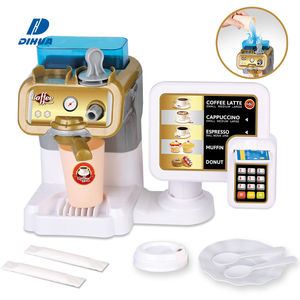 Jouet de cuisine de café de jeu de son réel pour enfants caisse enregistreuse et machine à café en plastique - Product Image 1