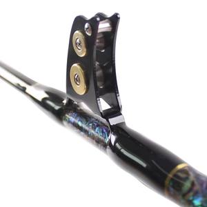 Canne à pêche en aluminium GMR008 personnalisée 1 pièce, motif abalone, pour la pêche en eau salée, canne de bateau à poignée droite, canne de pêche à la traîne pour gros gibier - Product Image 4