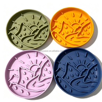 HomyPawz En gros Gamelle d'enrichissement pour chien en silicone, sans BPA, orange, durable, à ventouse, pour friandises liquides, avec montagne