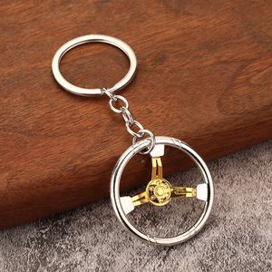 Racing Steering Wheel <b>Personality</b> Modified Car Key Chain Steering Wheel Creative Model Metal <b>Keychain</b> Bag Pendants - Product Image 6