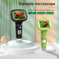 Microscopio digital LCD de bolsillo de 2,4 pulgadas para reparación móvil Microscopio portátil 1080P para niños estudiantes