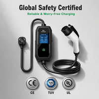 Chargeur EV portable 32A/40A J1772 avec câble de 20 pieds, Plug & Play, IP65, certifié CE, pour station de recharge EV portable en Amérique du Nord