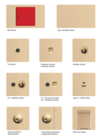 Interruptor de pared eléctrico de panel dorado de plástico serie 1Gang Smart Life App 20A 45A 220V impermeable duradero de 3 vías
