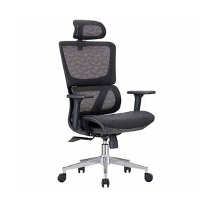 Silla de Oficina Ergonómica Moderna de Malla con Respaldo Alto, Reposacabezas Ajustable, Base de Aleación de Aluminio y Asiento Giratorio al por Mayor - Product Image 1